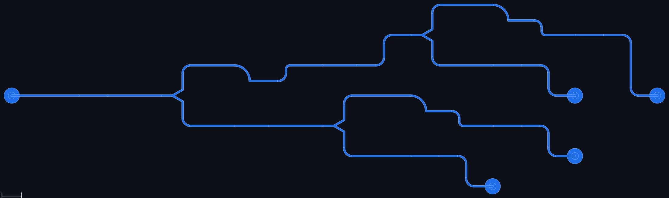 Distribution manifold bus array